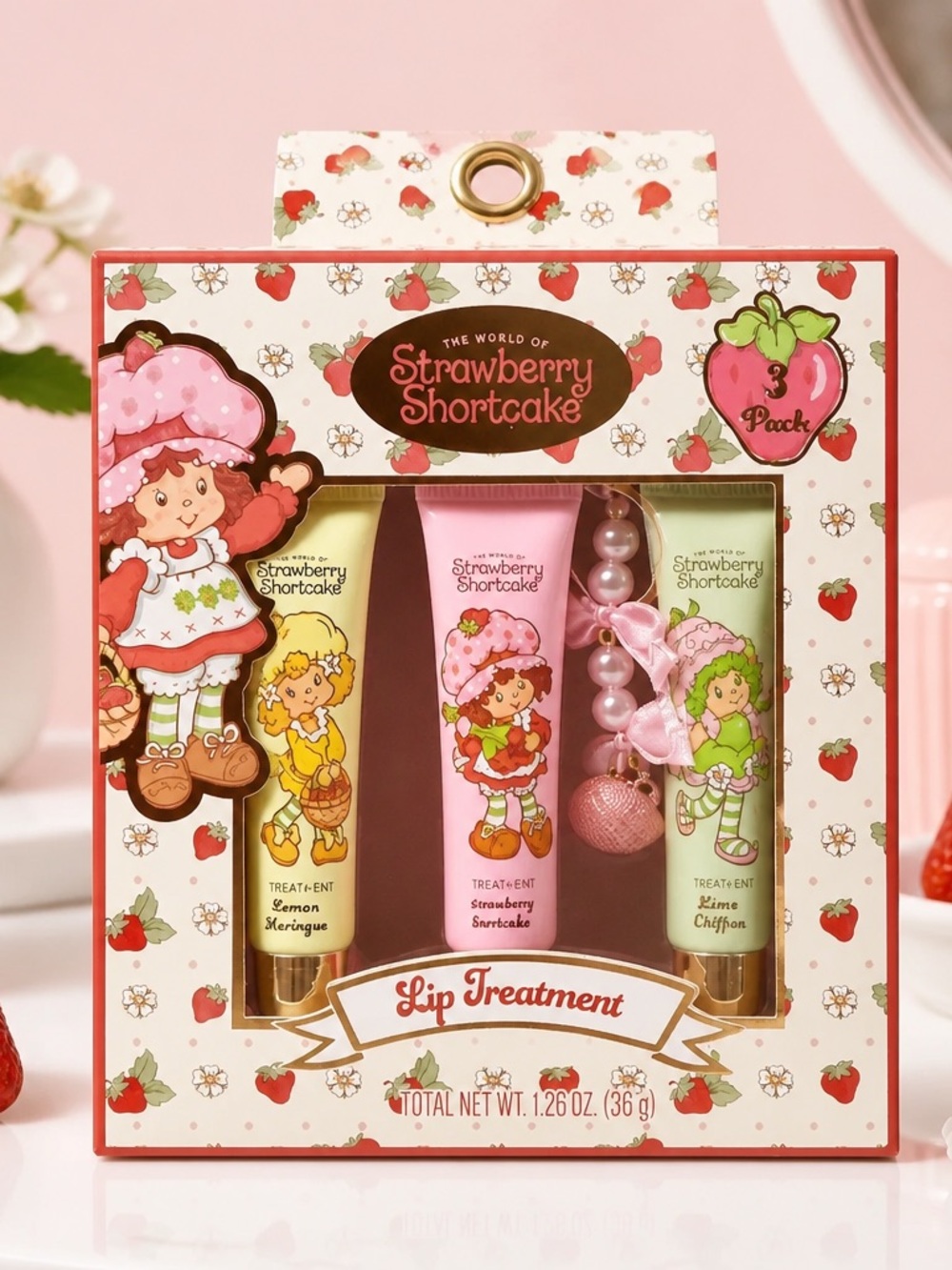 Strawberry Shortcake Lip Treatment Trio Set NWT 3 Piece